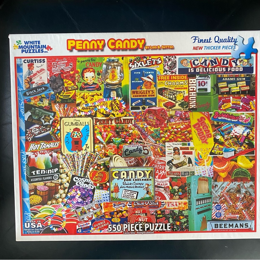 🧩 “Penny Candy”
White Mountain Puzzle
550 pieces
No missing pieces
EUC